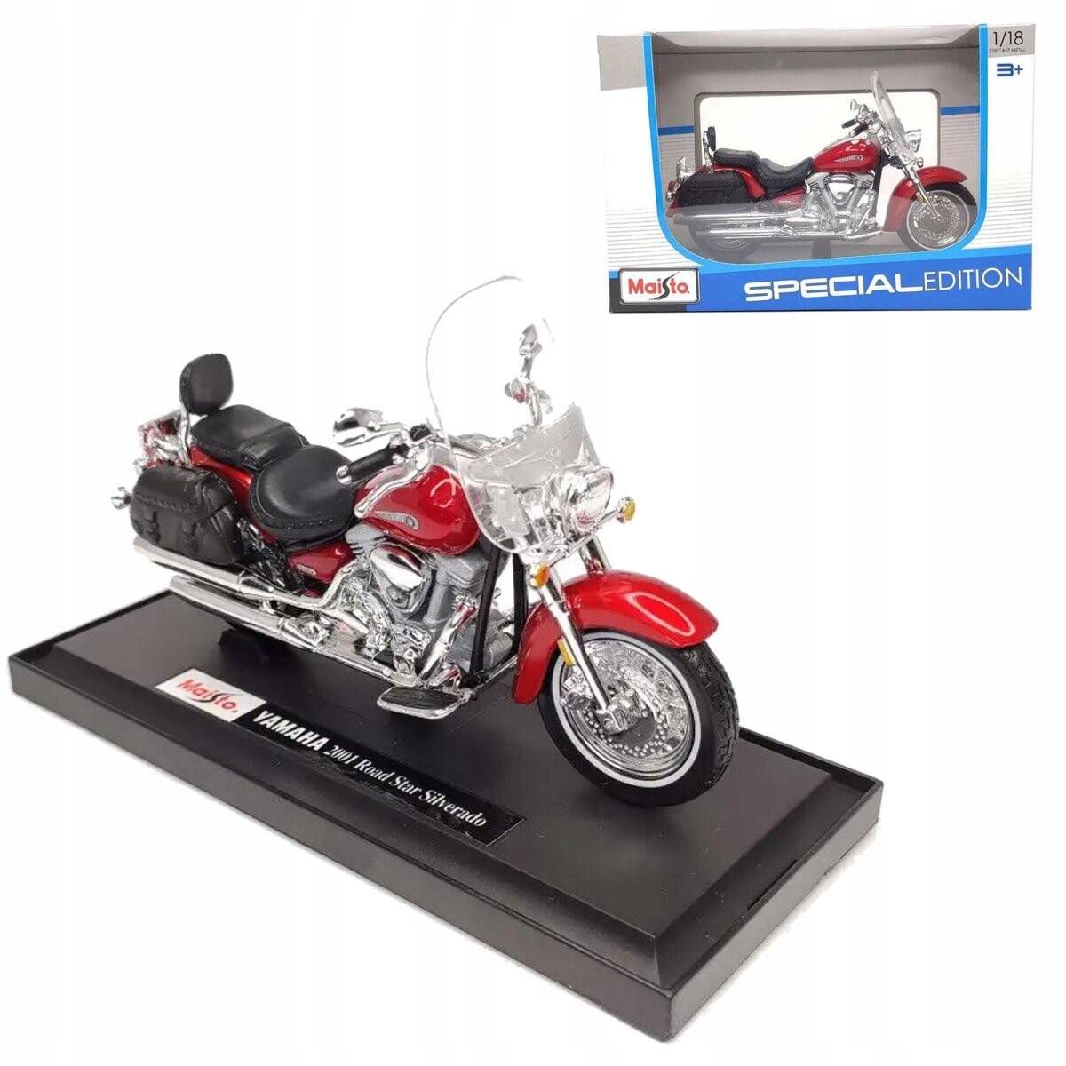 

Модель Yamaha Road Star Silverado 2001 года в масштабе 1:18, мотоциклетный двигатель Maisto HLO