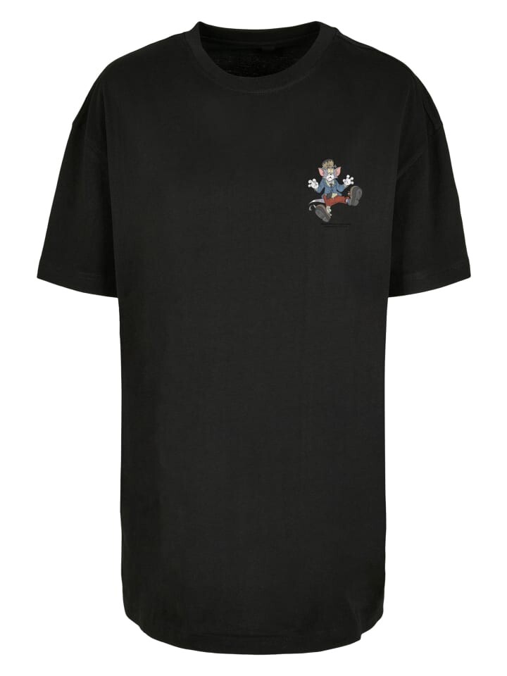

Футболка F4NT4STIC Oversized Boyfriend Tee Tom und Jerry Faux Pocket Frankenstein Tom, черный