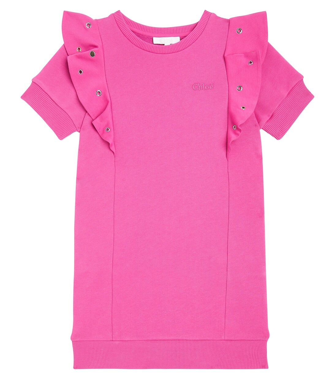 

Хлопковое платье Chloé, розовый