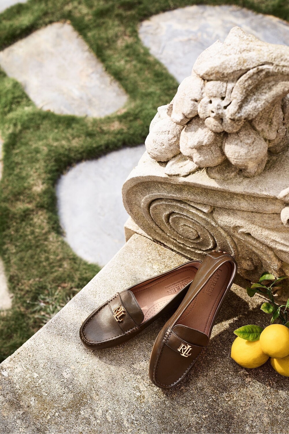 

Кожаные лоферы Barnsbury Lauren Ralph Lauren, зеленый