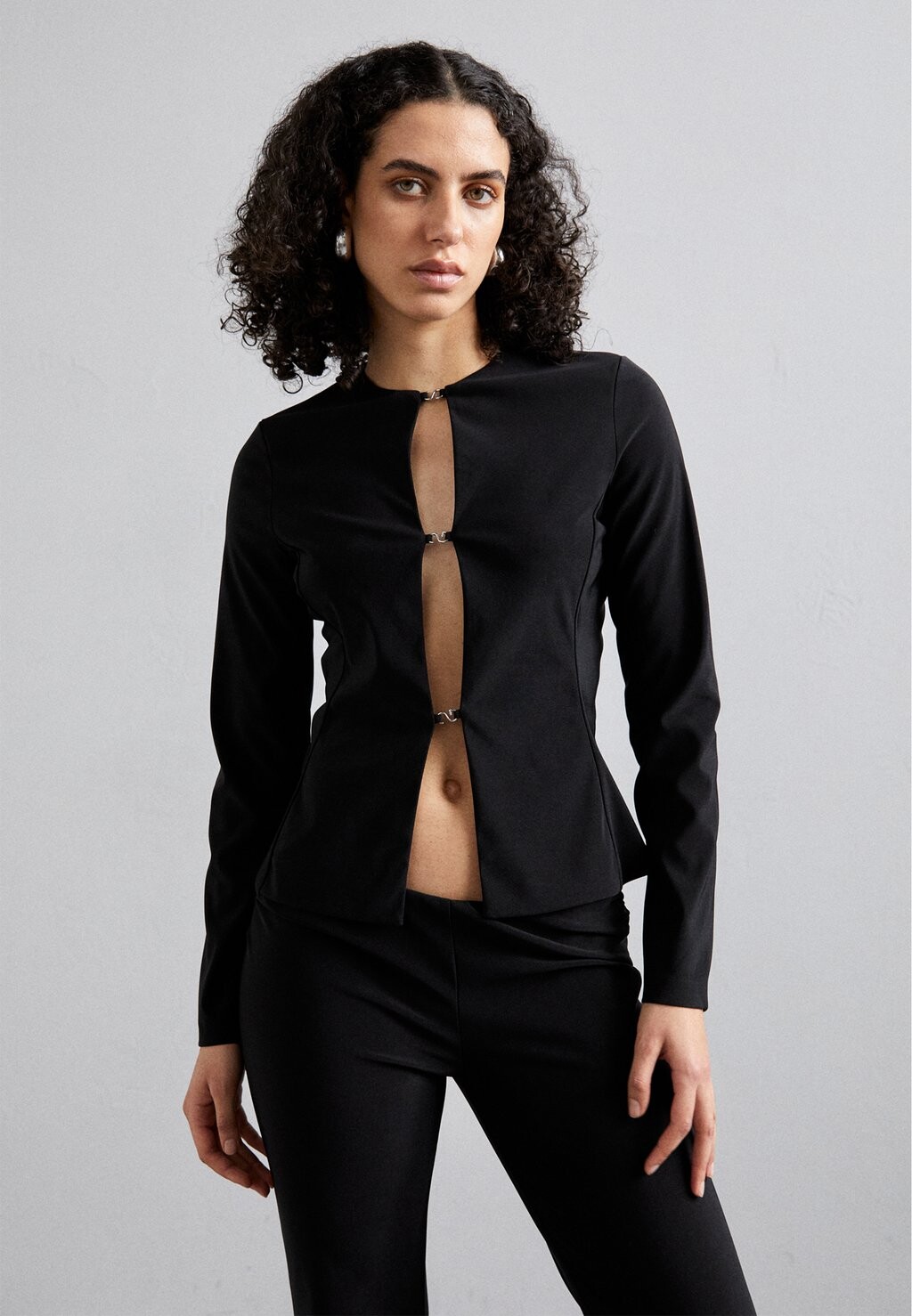 

Футболка с длинным рукавом Lacey Slinky Stine Goya, цвет jet black