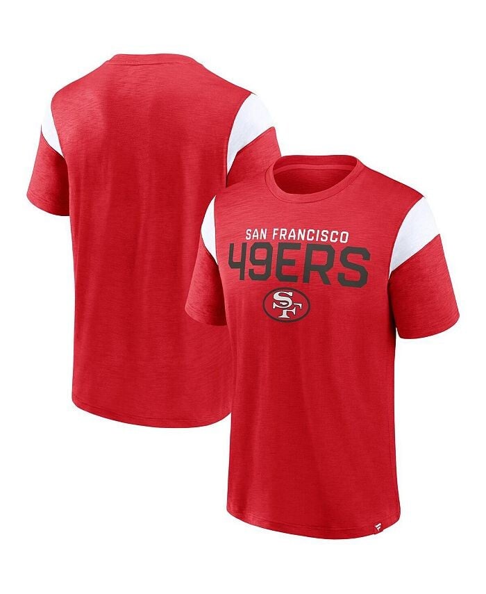 

Мужская футболка с логотипом Scarlet San Francisco 49ers Home Stretch Team Fanatics, красный