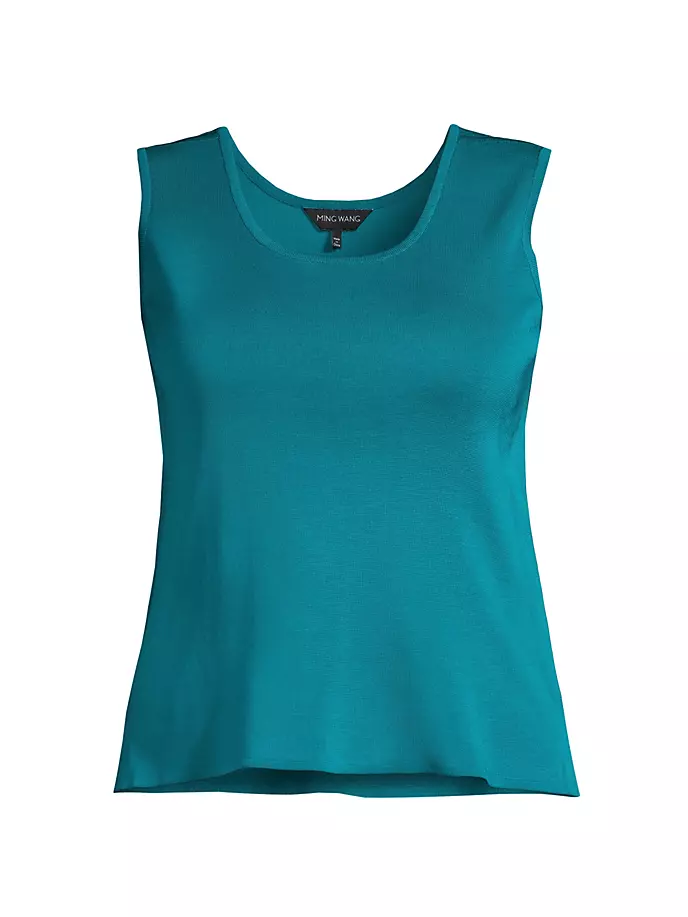

Плюс майка с круглым вырезом Ming Wang, Plus Size, цвет bright teal