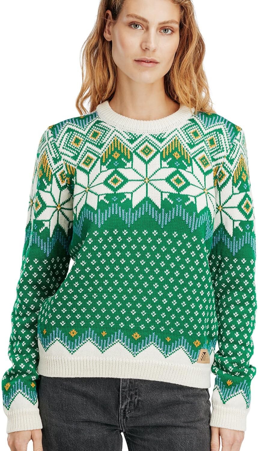 

Свитер Dale of Norway Vilja Sweater, цвет Bright Green/Off-White