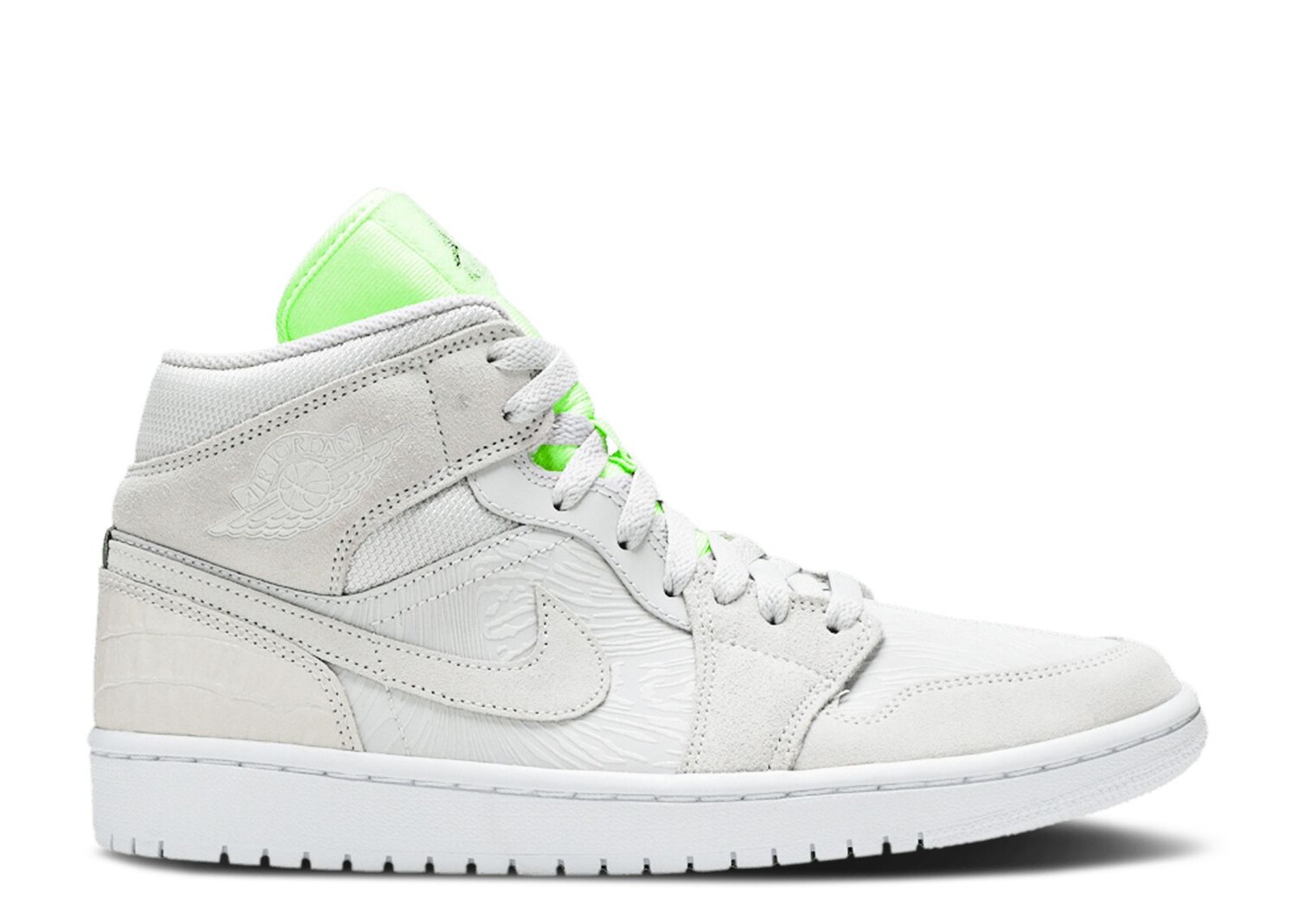 Кроссовки Air Jordan Wmns Air Jordan 1 Mid 'Ghost Green', серый