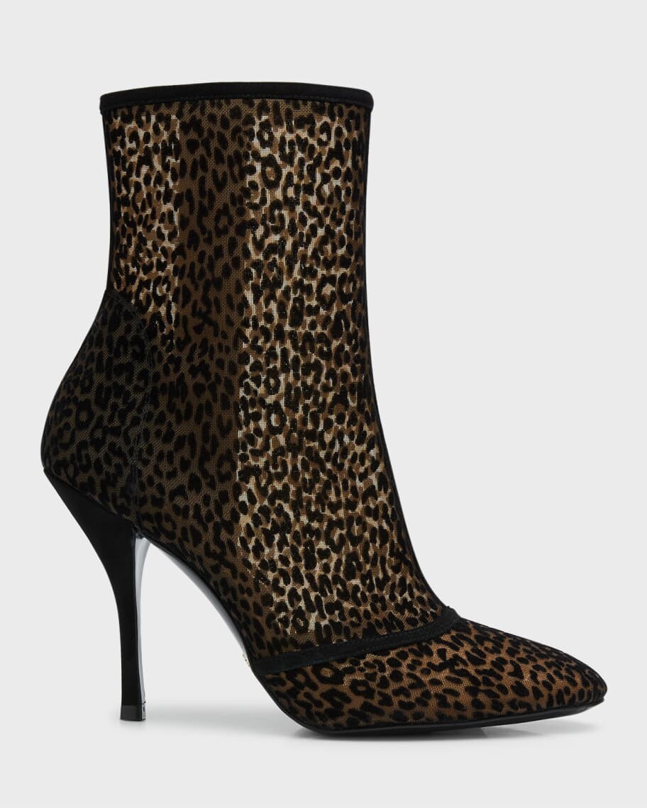 

Сетчатые ботильоны Noche с леопардовым принтом Stuart Weitzman
