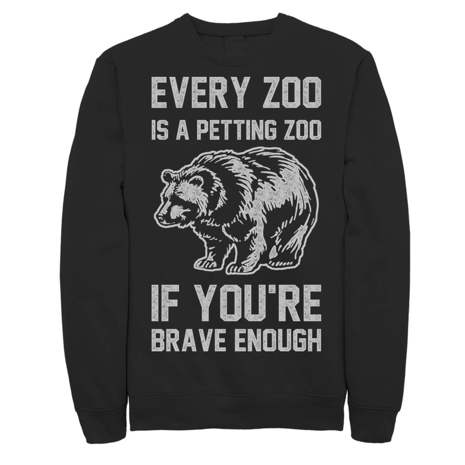 Мужской флис «Каждый зоопарк — это контактный зоопарк, если ты достаточно смелый» Licensed Character цена и фото