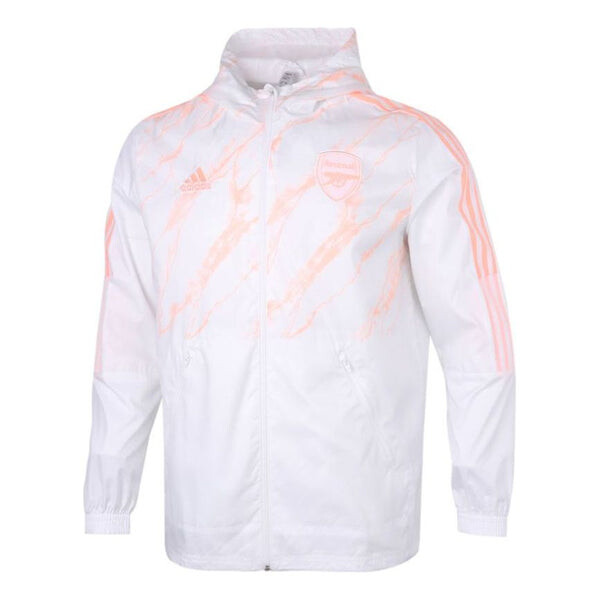 

Куртка adidas Arsenal Soccer/Football Sports hooded Woven Jacket White, белый