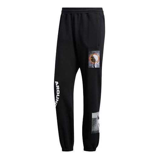 

Спортивные штаны Men's adidas originals Alphabet Printing Bundle Feet Sports Pants/Trousers/Joggers Black, мультиколор