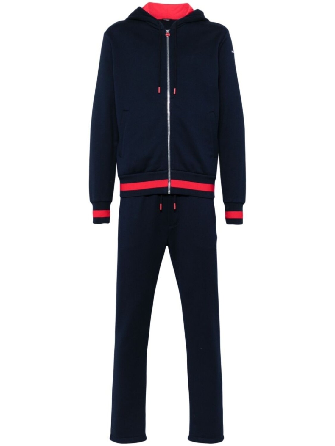 

Kiton хлопковая толстовка с капюшоном на молнии, синий