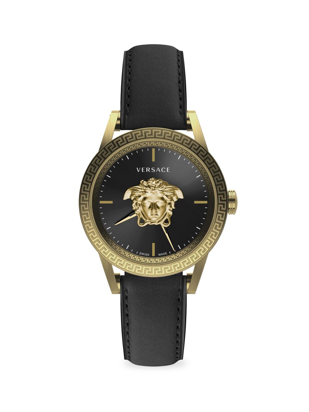 

Часы Palazzo Empire с золотым и кожаным ремешком Versace, золотой