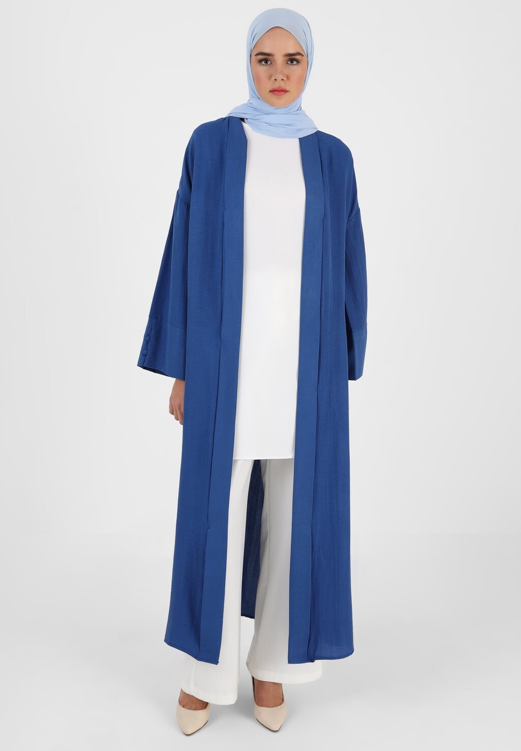 

Куртка легкая ABAYA REFKA CASUAL Modanisa, темно-синий