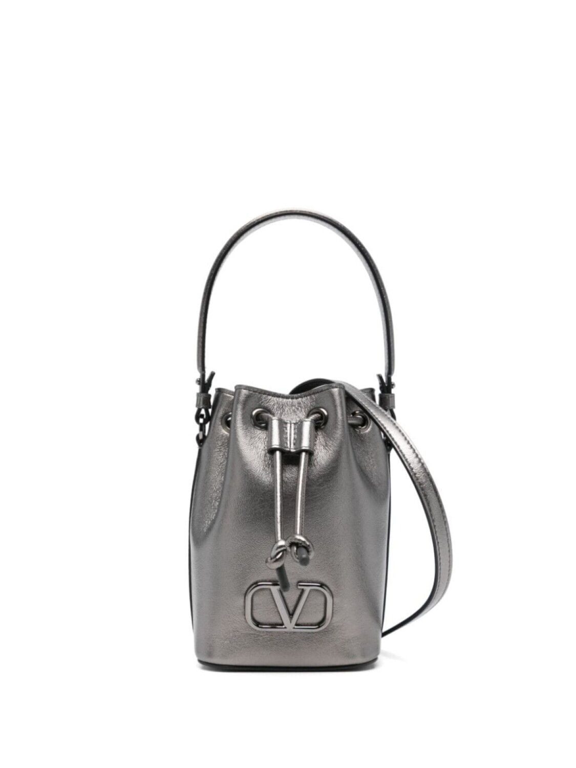 

Сумка-ведро размера мини с логотипом VLogo Signature Valentino Garavani, серебряный