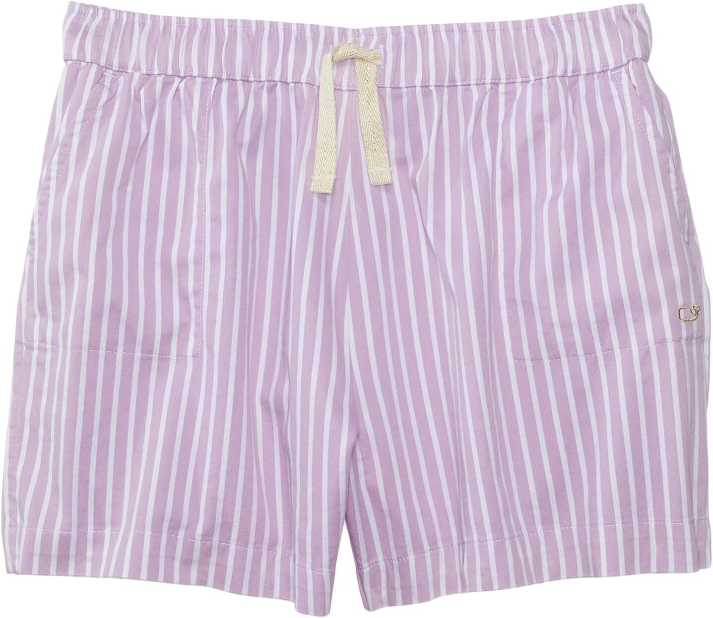 

Шорты Vineyard Vines Kids Twill Pull-On Short, цвет Coral Stripe Lilac Ice/ White Cap