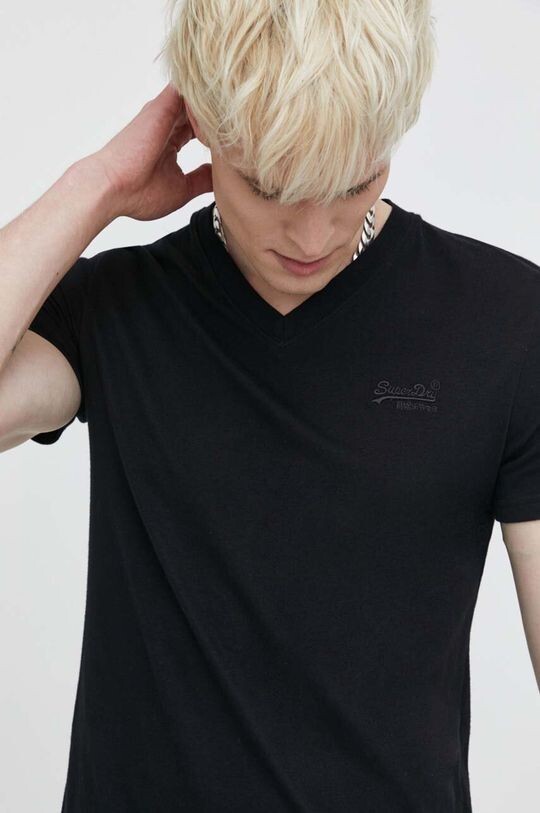 

Хлопковая футболка Superdry, черный