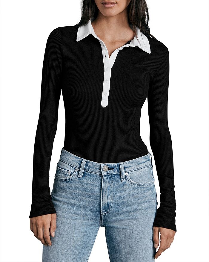

Трикотажная футболка-поло с длинными рукавами rag & bone