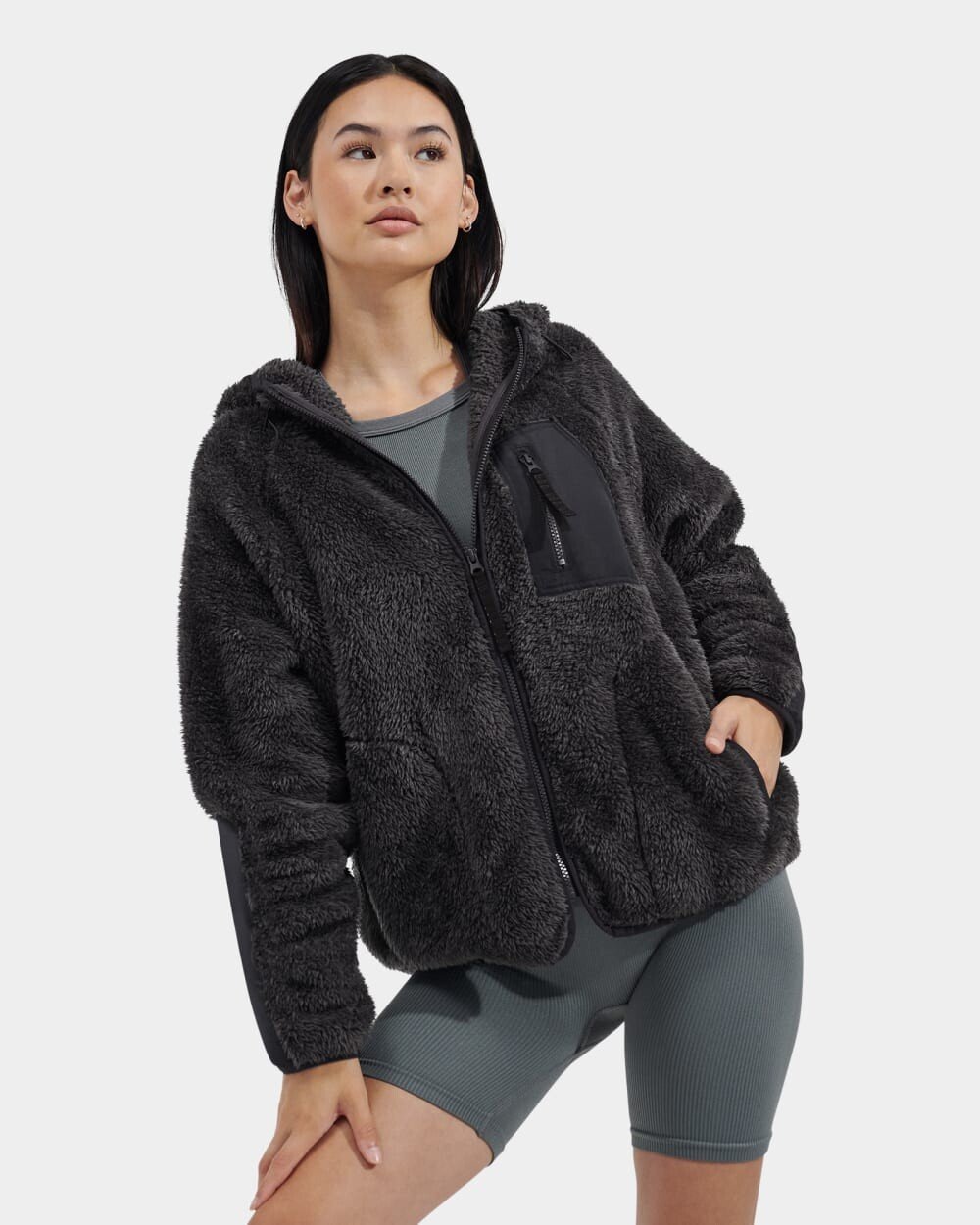 

Толстовка Ruthie UGGfluff Zip Hoodie UGG, черный