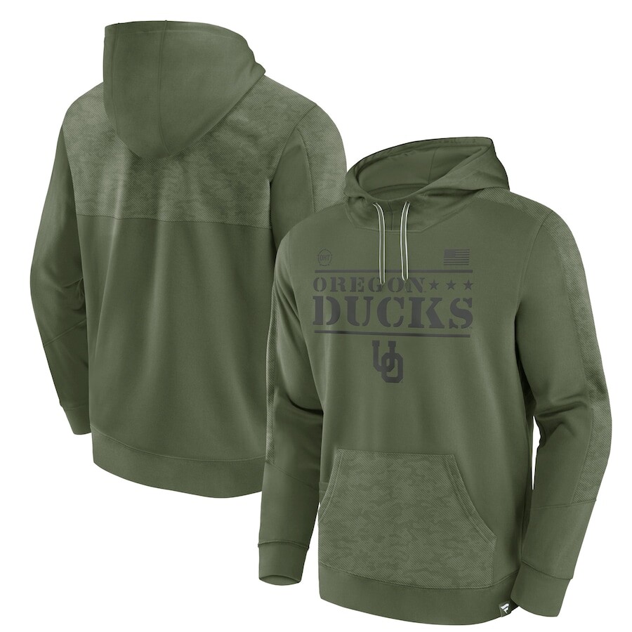 

Пуловер с капюшоном Fanatics Branded Oregon Ducks, оливковый