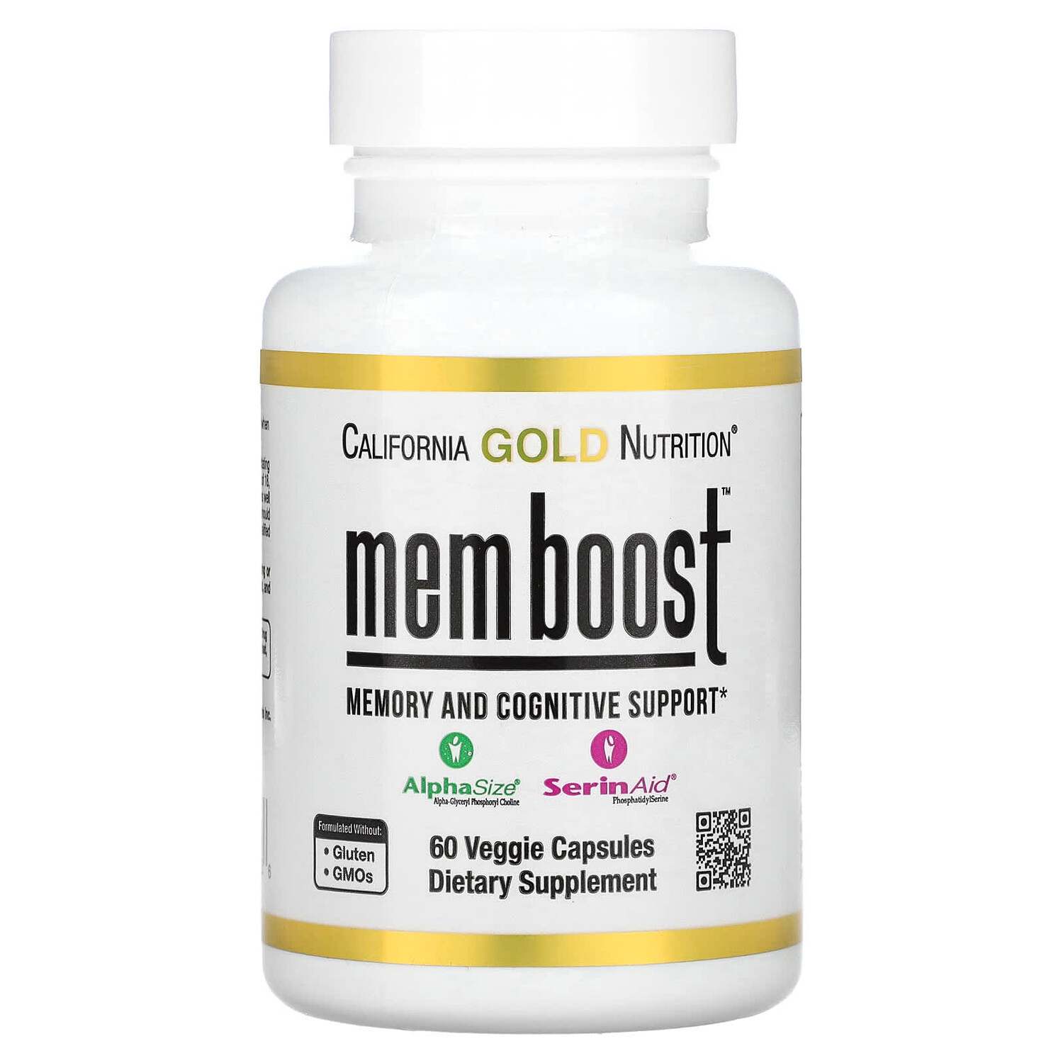 

MEM Boost, средство для поддержки памяти и когнитивных функций, 60 растительных капсул, California Gold Nutrition