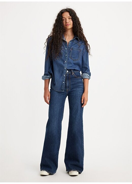 

Голубые женские джинсовые брюки RIBCAGE BELLS SONOMA TRAIN Levis, синий