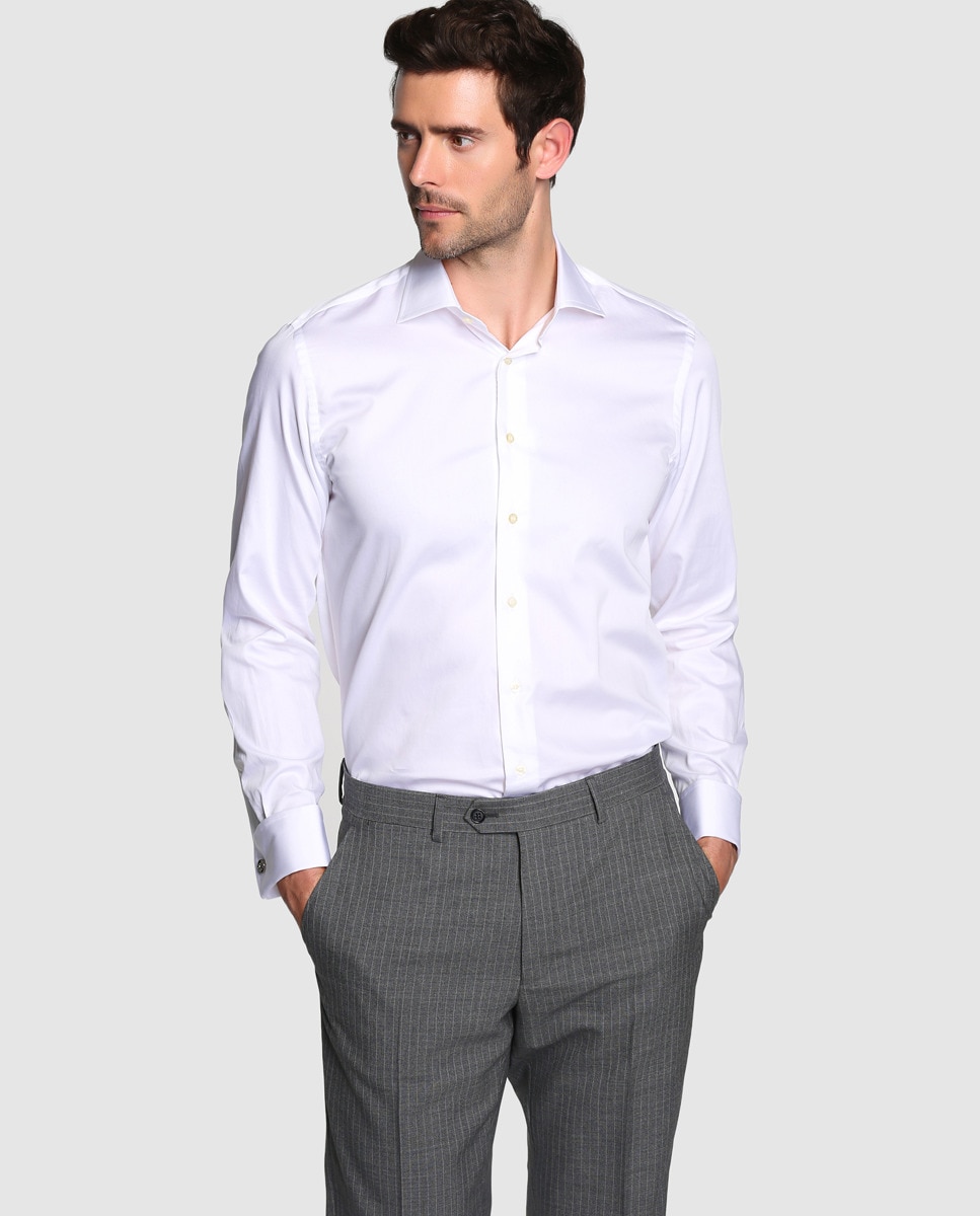 Мужская обычная рубашка Mirto, белый рубашка однотонная с длинными рукавами 0 xs белый