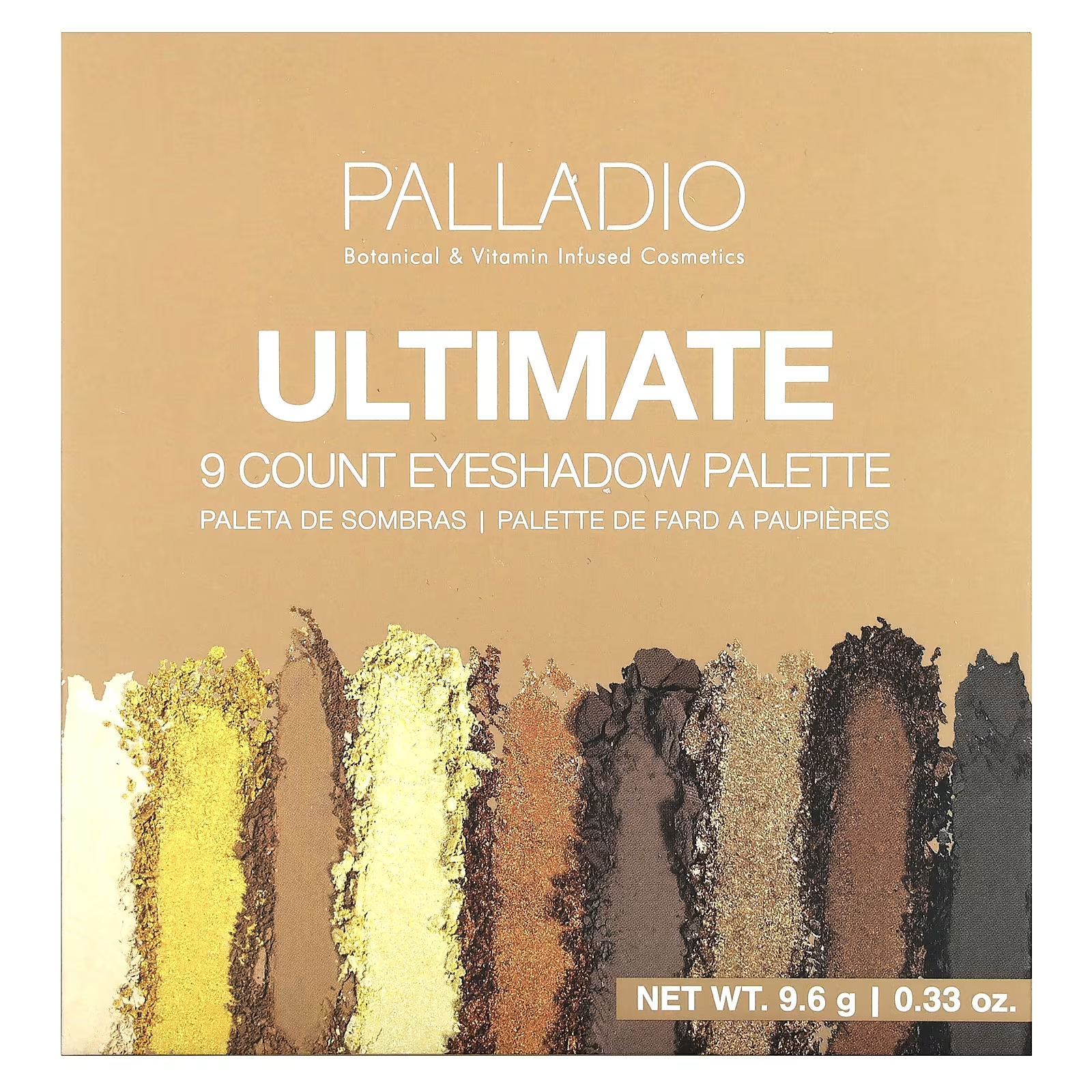 Палитра теней для век Palladio Ultimate 9 штук, 9,6 г