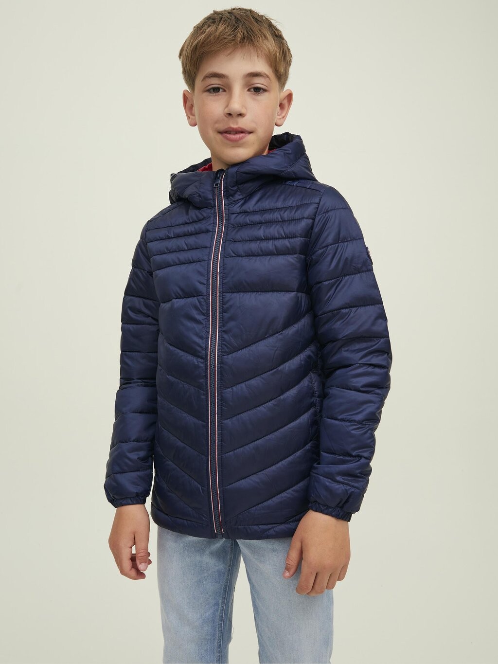 

Легкая куртка JJEHERO PUFFER HOOD Jack & Jones Junior, цвет navy blazer