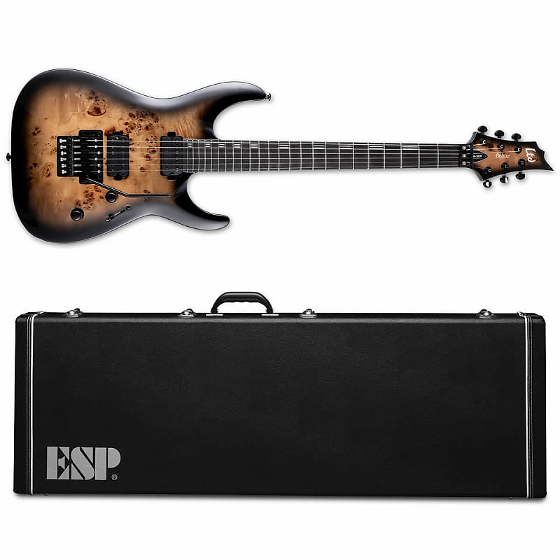 Электрогитара ESP LTD H-1001FR Burled Poplar Black Natural Burst Electric Guitar + Hard Case H-1001 FR