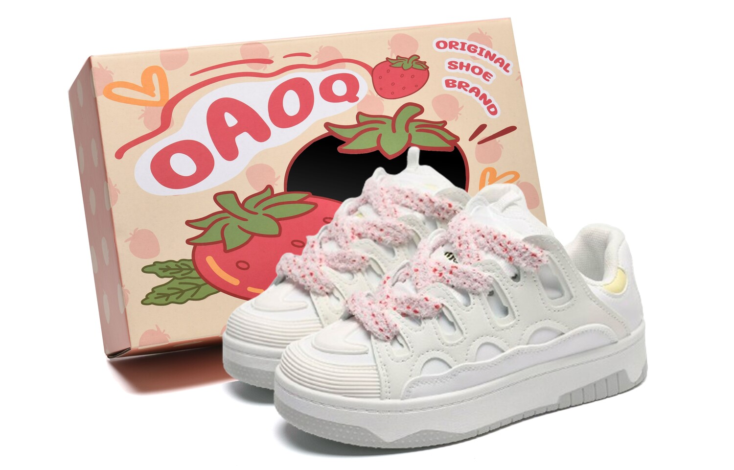 

Кроссовки OAOQ Skateboarding Shoes Women's Low-top, белый