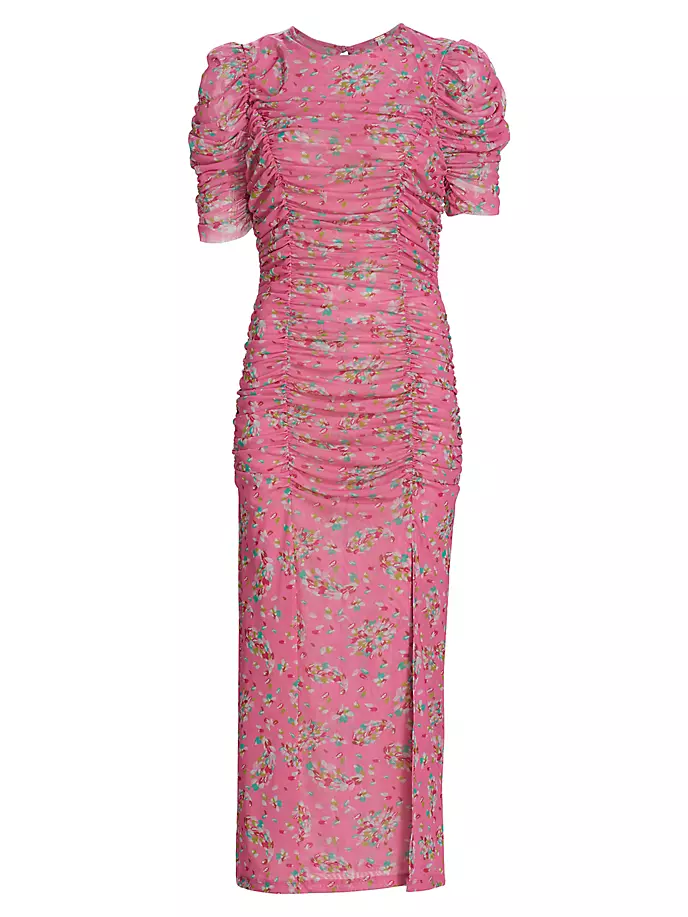 

Платье миди Briella Body-Con со сборками Free People, цвет hot pink combo