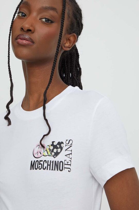 

Хлопковая футболка Moschino Jeans, белый
