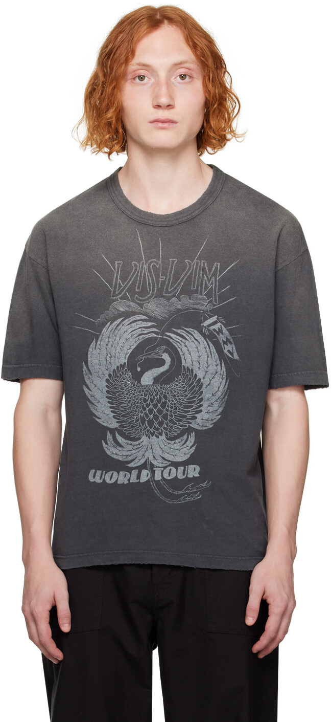 

Серая футболка Crash World Tour Jumbo visvim