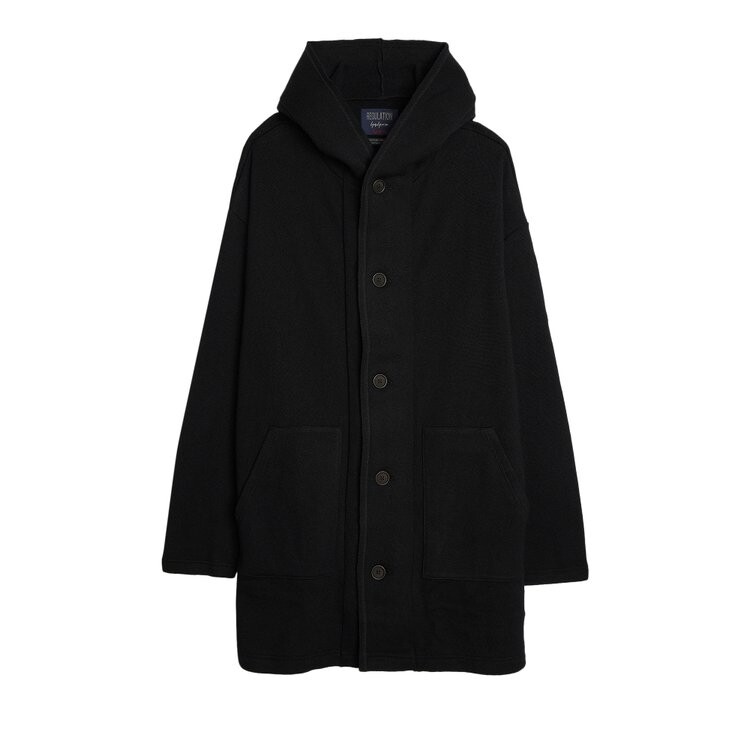 

Пальто Yohji Yamamoto Pour Homme W/NY Fleece Re Hooded 'Black', черный
