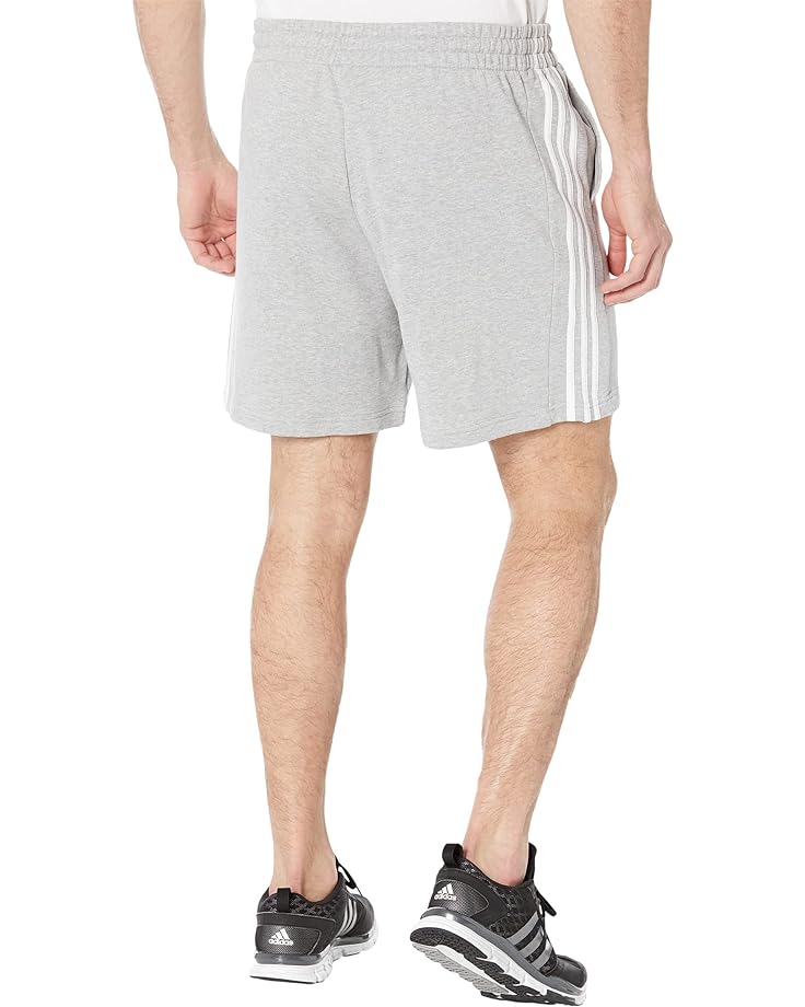 Шорты Adidas Big & Tall Essentials French Terry 3-Stripes Shorts, цвет Medium Grey Heather