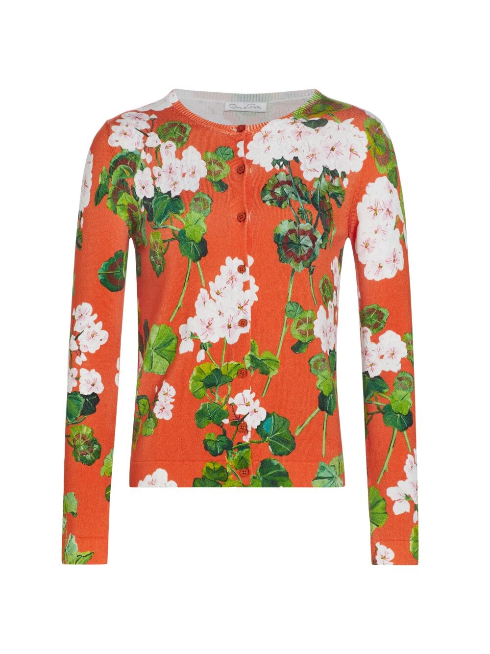 

Джемпер Geranium из смесового хлопка Oscar de la Renta, белый