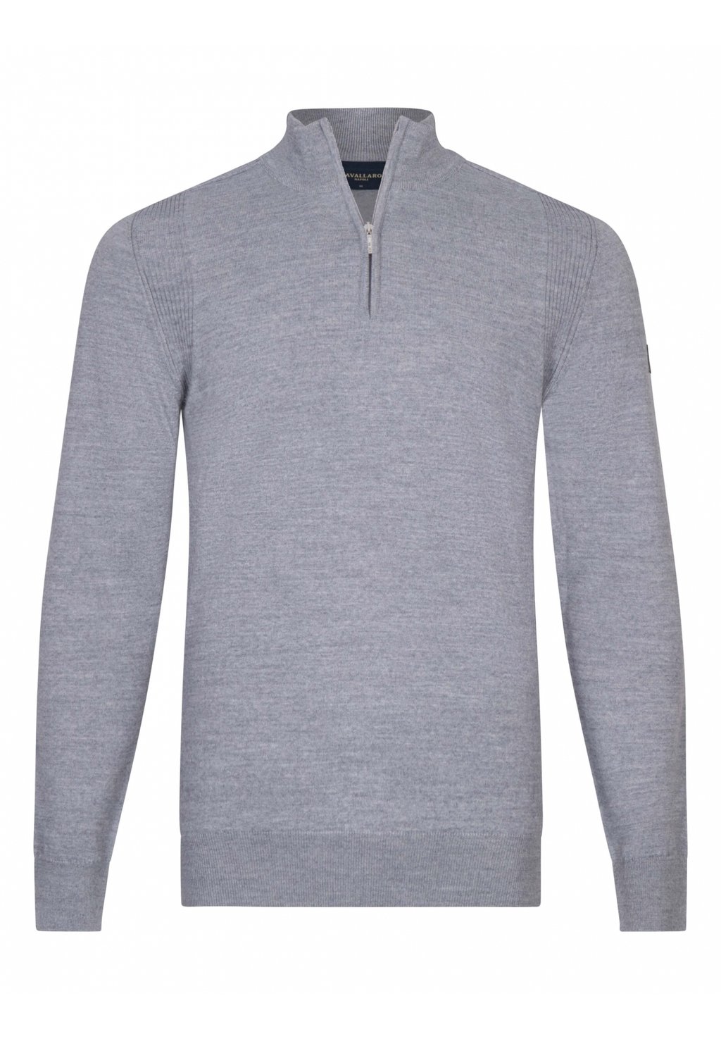 Вязаный свитер HALF ZIP Cavallaro Napoli, цвет grey