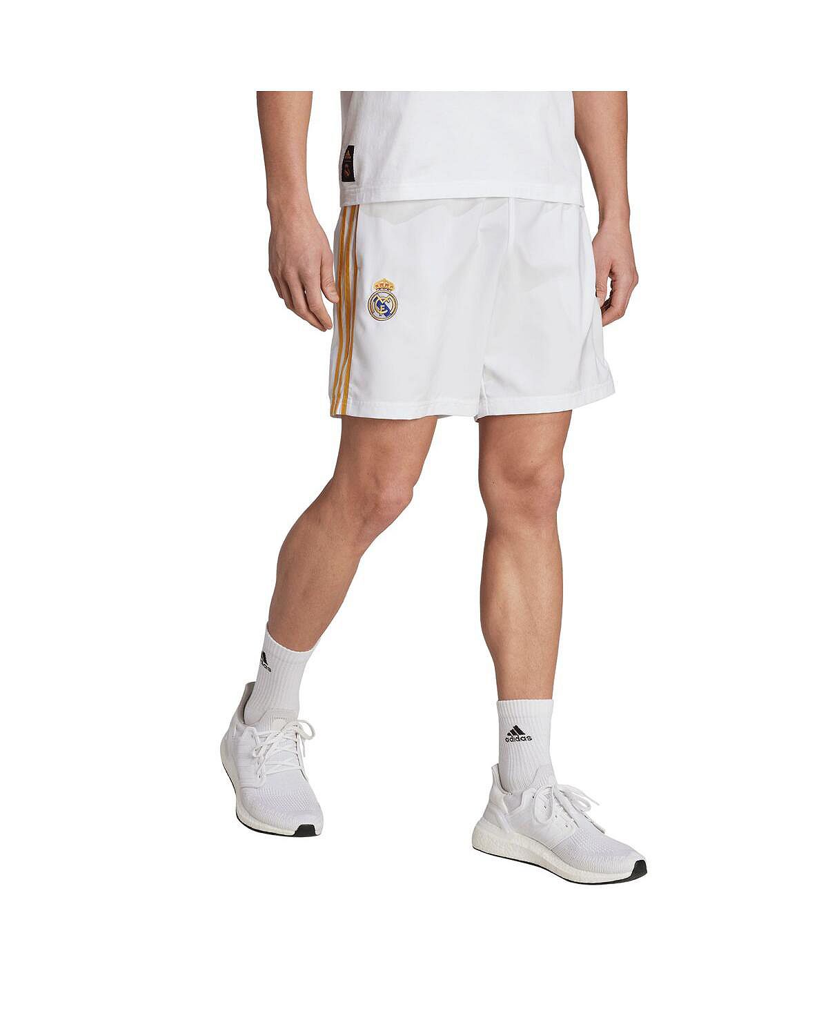 Мужские белые шорты Real Madrid DNA adidas