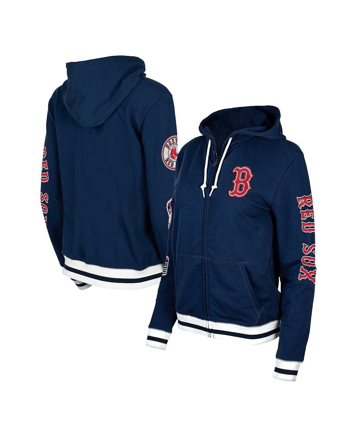 

Женская темно-синяя толстовка с молнией во всю длину Boston Red Sox Elite Tri-Blend New Era, темно-синий