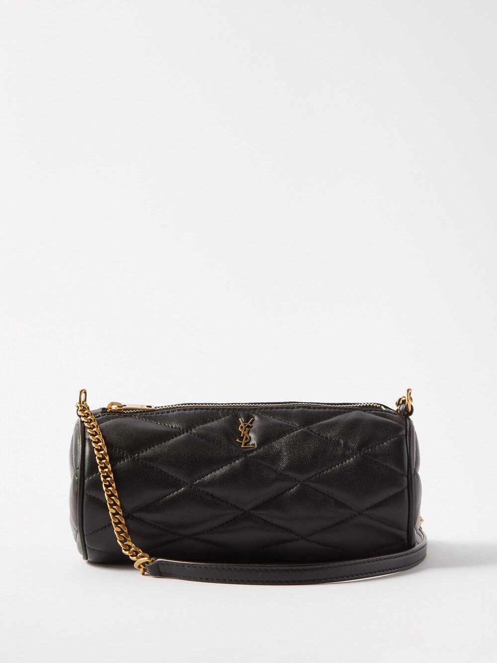 

Стеганая кожаная сумка на плечо sade Saint Laurent, черный
