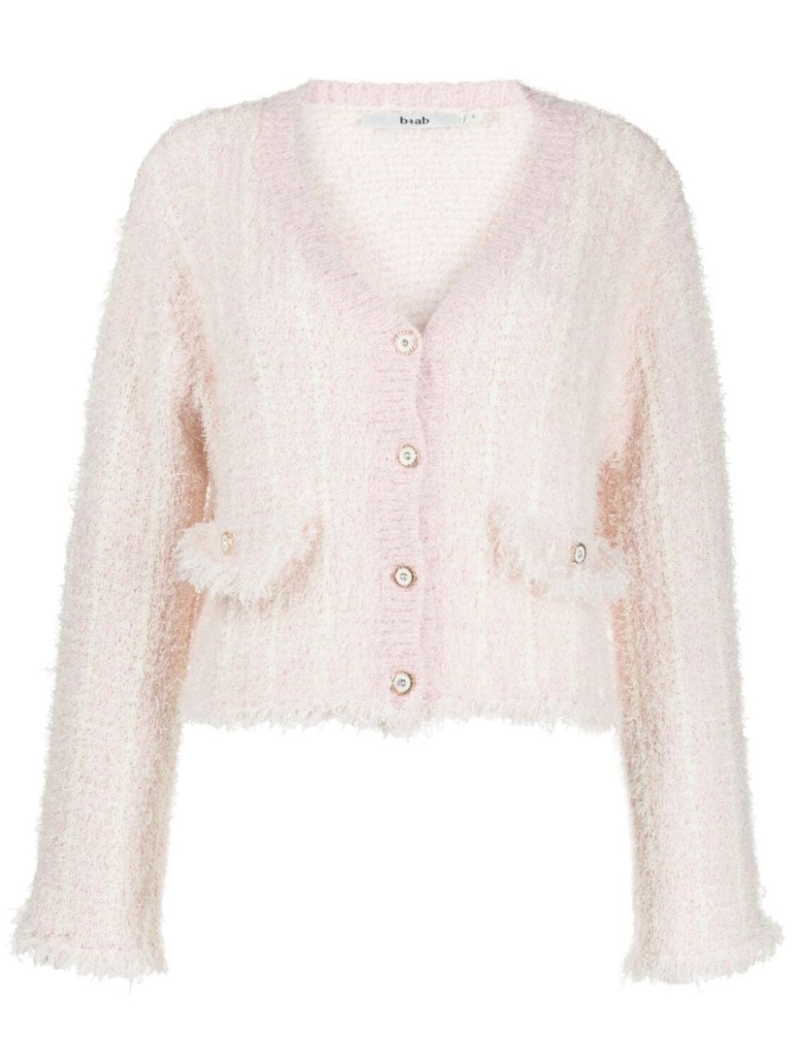

B+Ab frayed striped cardigan, розовый