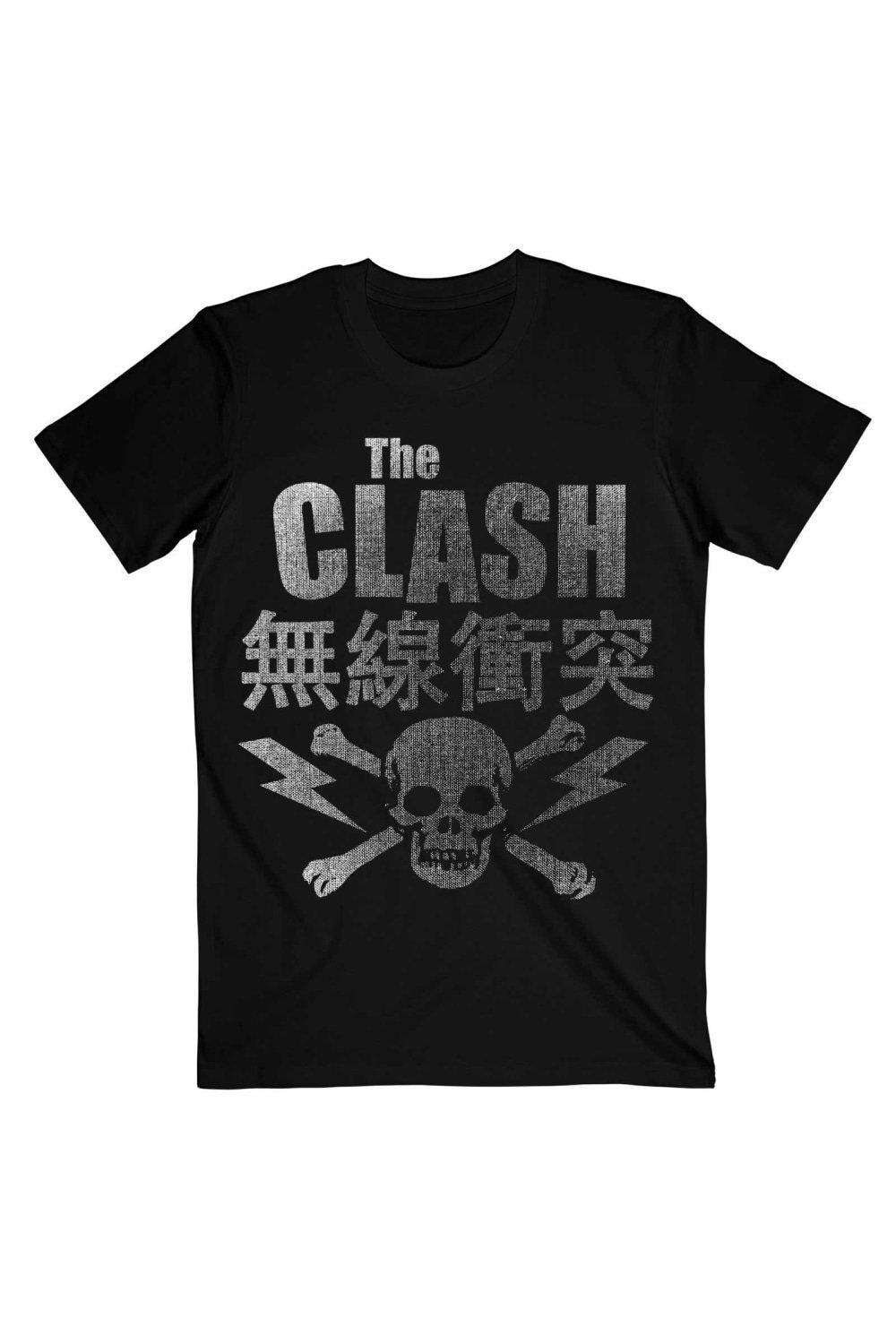 

Футболка с черепом и скрещенными костями The Clash, черный