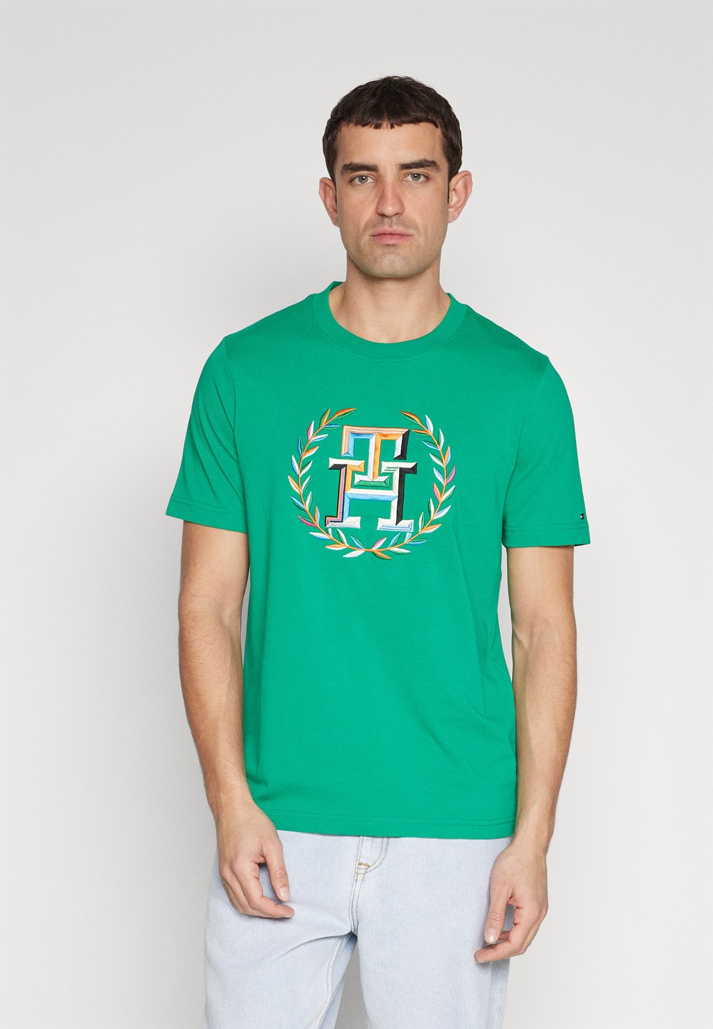 

футболка с принтом Laurel Multicolor Tee Tommy Hilfiger, цвет olympic green