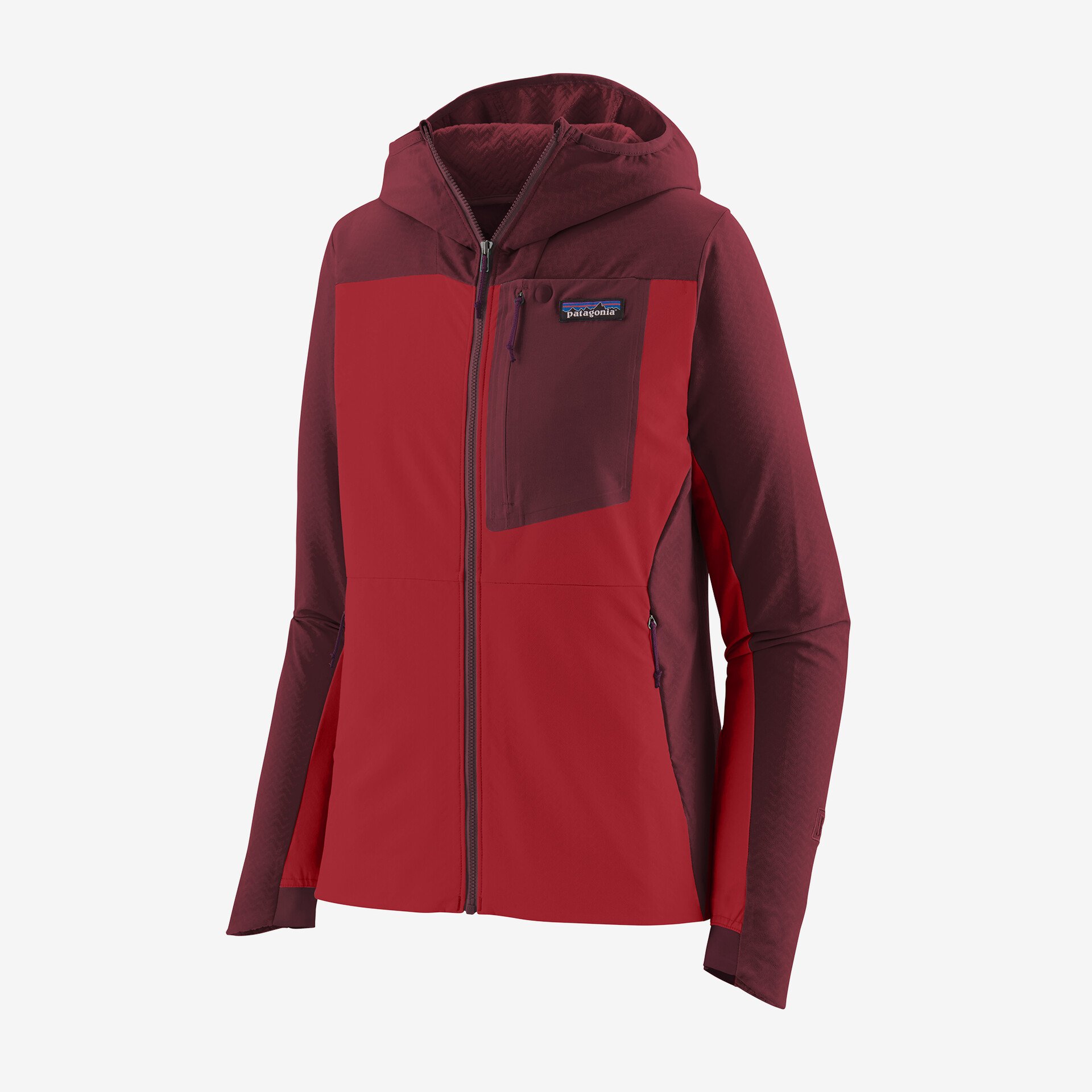 Женская толстовка R1 CrossStrata Patagonia, цвет Touring Red