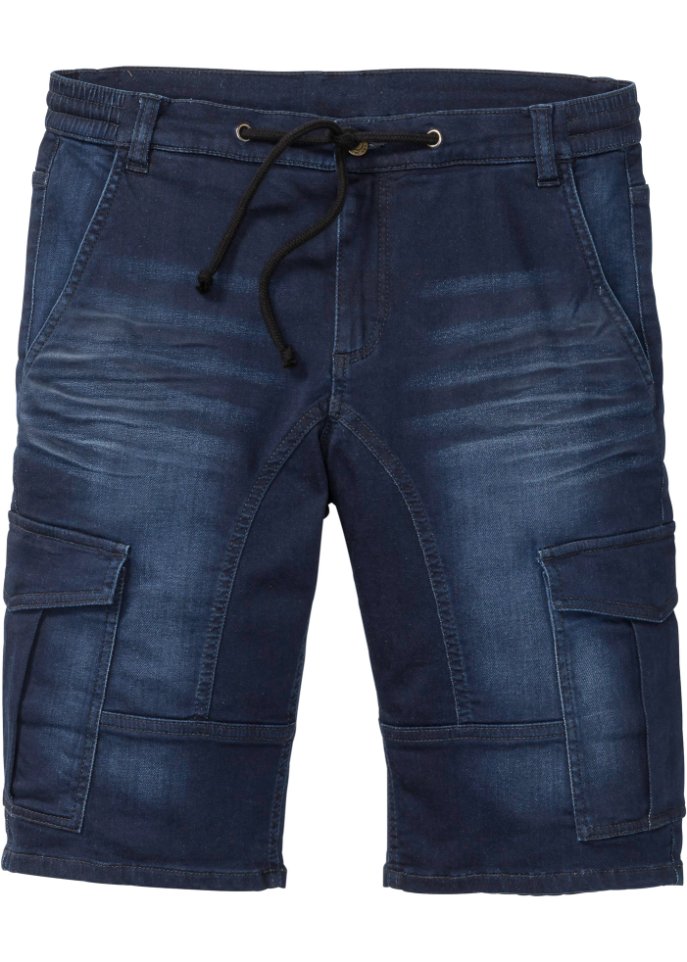 Спортивные джинсы-шорты стандартного кроя John Baner Jeanswear, синий