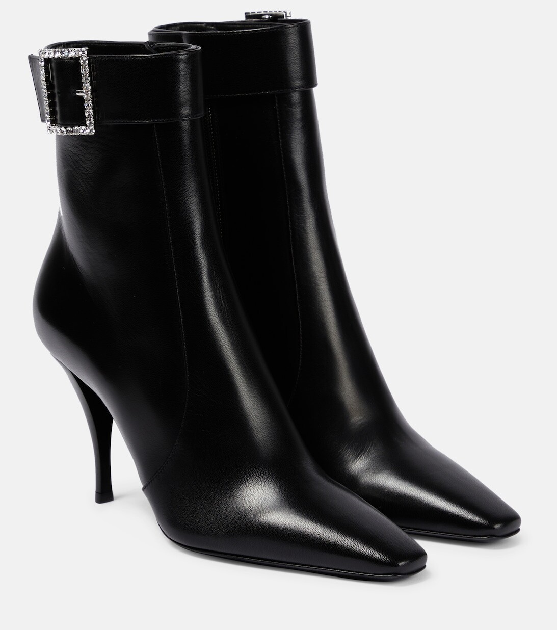 

Декорированные кожаные ботильоны Jill 90 Saint Laurent, черный