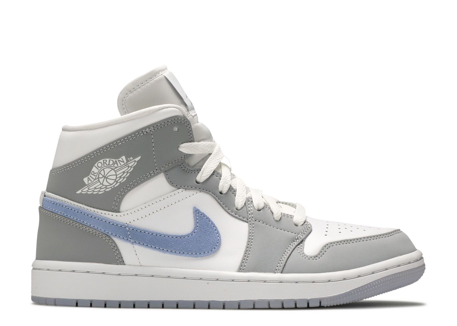 

Кроссовки Air Jordan Wmns Air Jordan 1 Mid 'Wolf Grey Aluminum', серый