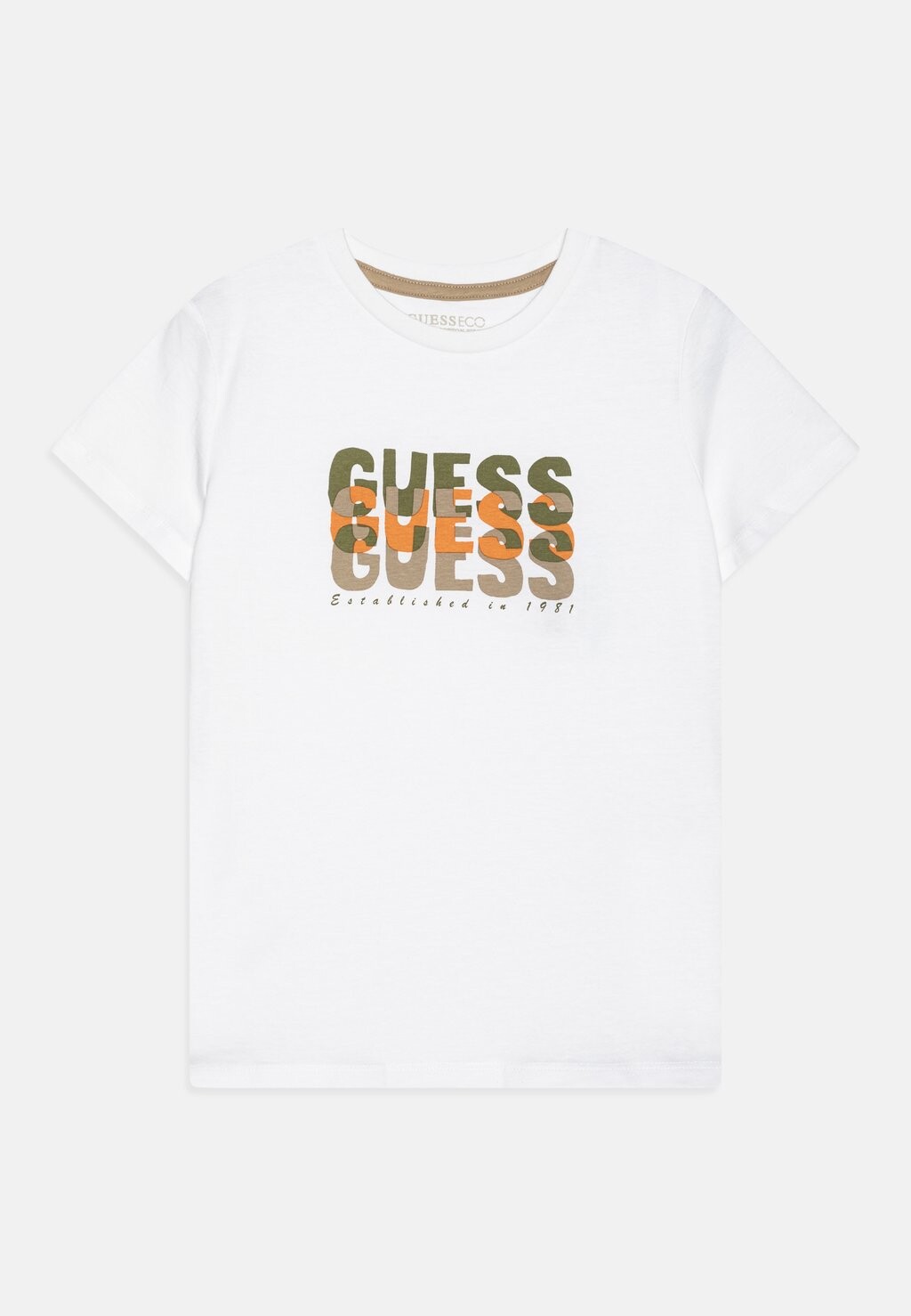 

Футболка с принтом JUNIOR Guess, цвет pure white