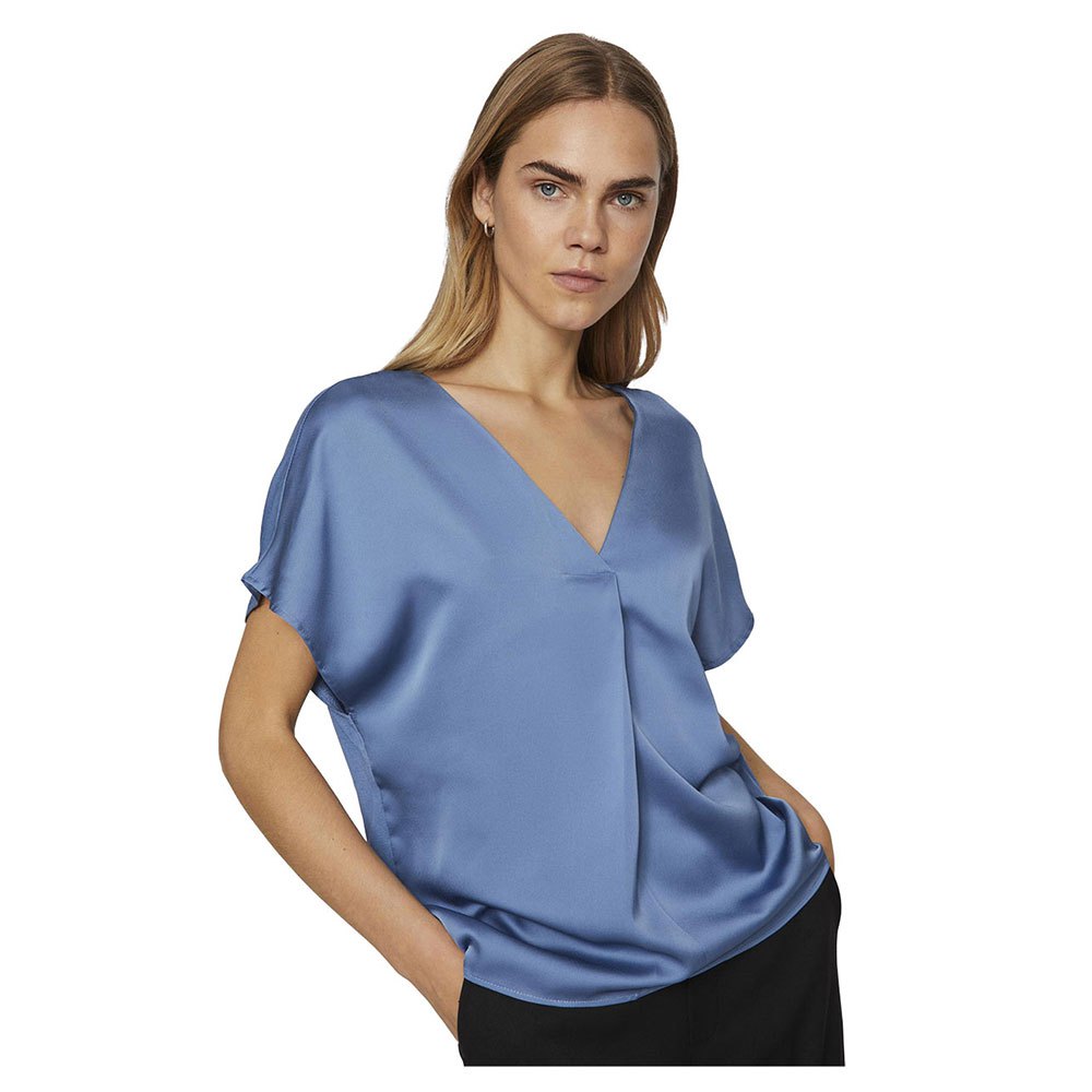 Блуза с коротким рукавом Vila Ellette, синий