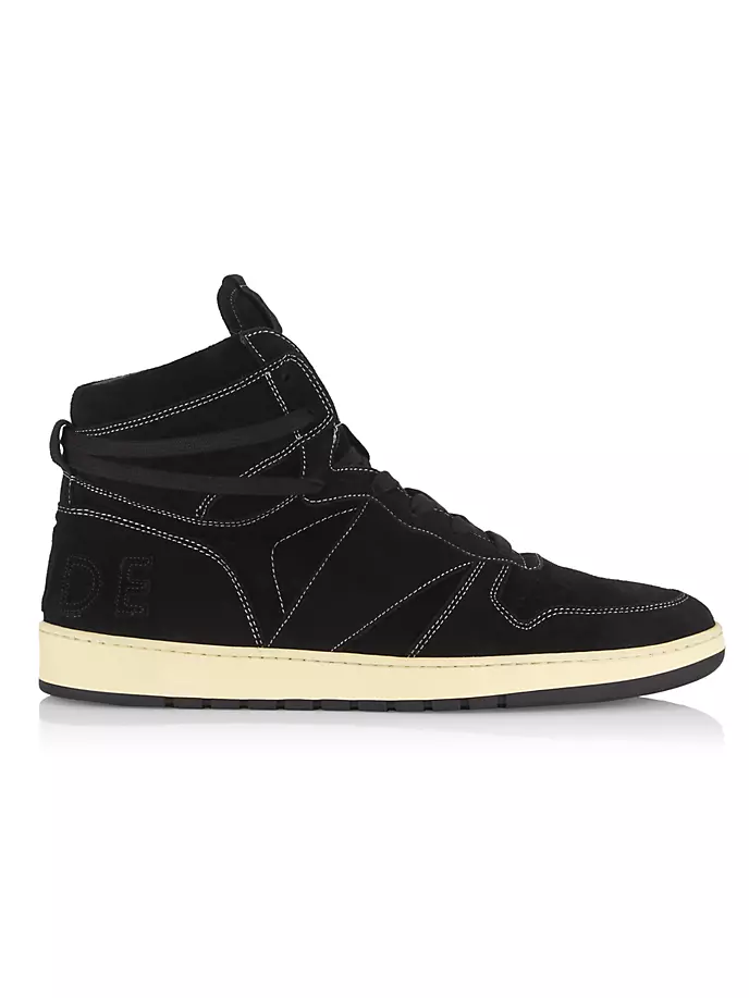 

Высокие замшевые кроссовки Rhecess R H U D E, цвет black suede