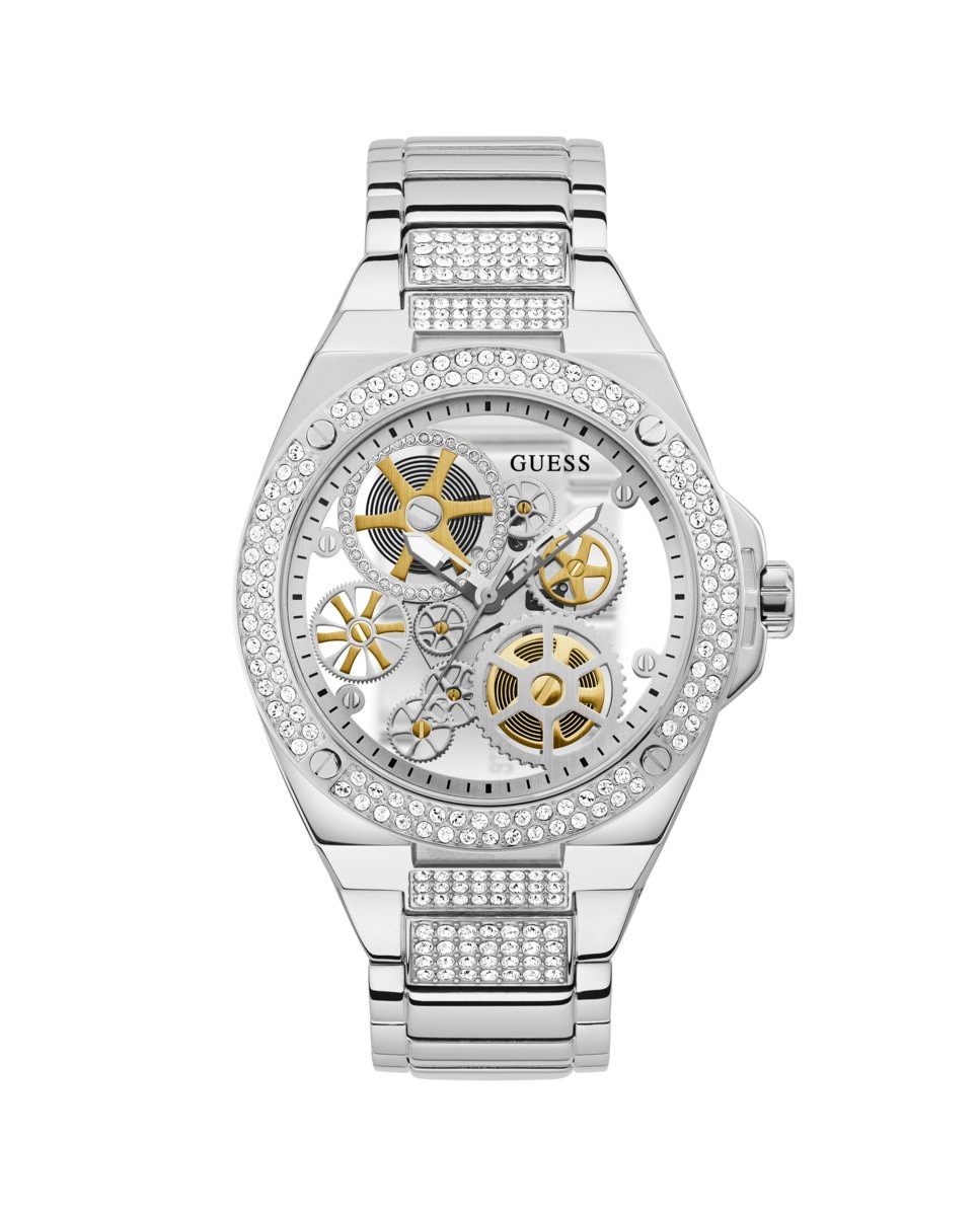 Мужские часы Big Release GW0323G1 со стальным и серебряным ремешком Guess, серебро